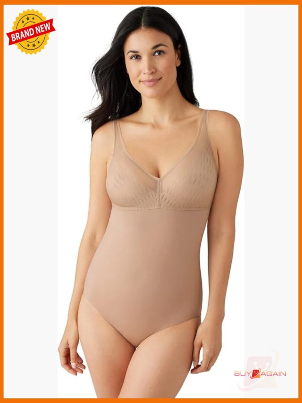 Wirefree Shaping Bodysuit Firm Control Tummy Smoothing Pull On Sleeveless 36DDD